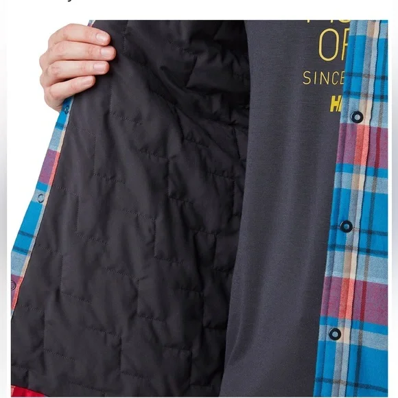 HELLY HANSEN mens size XL Liftaloft insulated flannel button down shirt - Picture 3 of 13